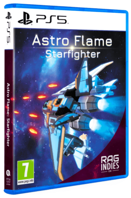 Astro Flame: Starfighter box art for Playstation 5